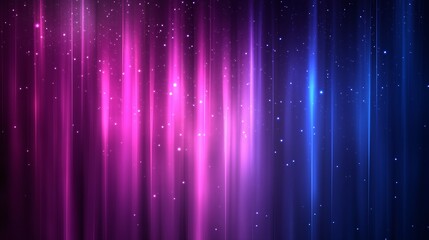 Wall Mural - vertical streaks of glowing pink and blue lights with sparkling particles. suitable for technology, 