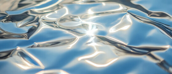 Aufkleber - Reflective texture of polished aluminum showcasing smooth surface and glossy appearance