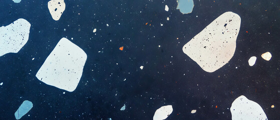 Poster - Polished granite with speckled patterns showcasing smooth texture and vibrant contrasts