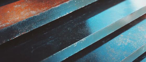 Poster - Unique texture of powder-coated aluminum surfaces with a vibrant finish and sleek lines