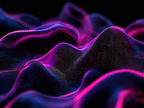 Neon Explosion with Radiant Bright Abstract Glowing Patterns