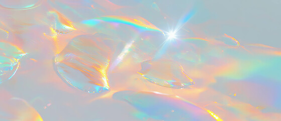 Poster - Vibrant prismatic rainbows create an ethereal glow in a shimmering setting