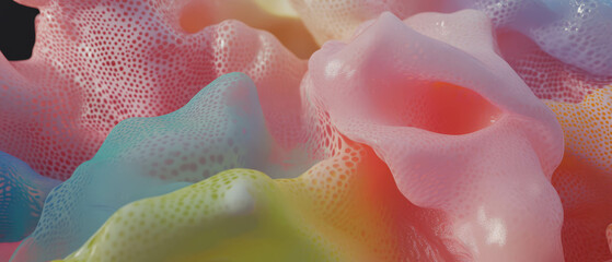 Aufkleber - Exploring the vibrant textures of raised puffy paint in various colors