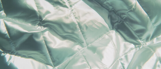 Aufkleber - Quilted silk fabric featuring padded texture and geometric patterns