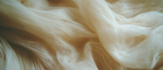 Poster - Textures of raw silk showcasing natural fibers and their unique characteristics