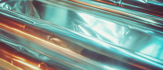 Aufkleber - Texture of rolled aluminum showcasing smooth surface and uniform thickness under light