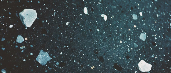 Poster - Exploration of rough granite texture showcasing coarse and speckled patterns in detail