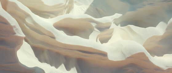 Poster - Beautiful layered sand art with intricate texture and vibrant colors captured from above