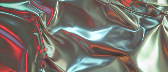 Aufkleber - Soft sheen of satin aluminum fabric showcasing a smooth texture with reflective qualities