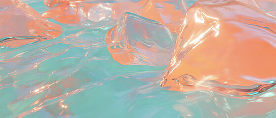 Aufkleber - Exploring the beauty of sea glass with frosted textures and smooth shapes in calming waters