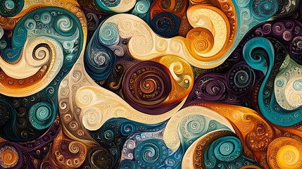 a detailed and intricate fractal pattern in shade background