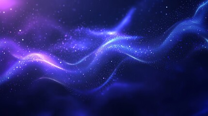 Poster - Abstract glowing wave lines. Abstract technology background with glowing network connections. Modern flowing wavy lines. Abstract blue tech. Futuristic business. Futuristic technology. High technology