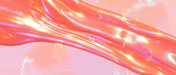 Poster - Glossy silk satin texture with a vibrant sheen and smooth surface detail