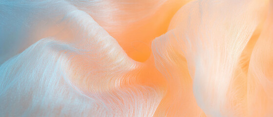 Poster - Exploring the delicate texture of fine silk fibers in soft hues