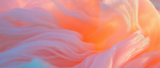 Poster - Silk yarn displaying soft textures and vibrant colors in flowing patterns