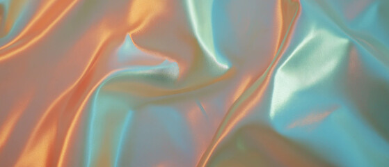 Fototapete - Elegant smooth silk with soft sheen and fluid drape showcasing vibrant colors and textures