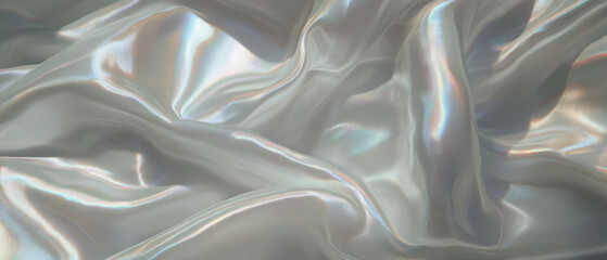 Poster - Fluid drape and soft sheen of smooth silk fabric showcased in a luxurious texture