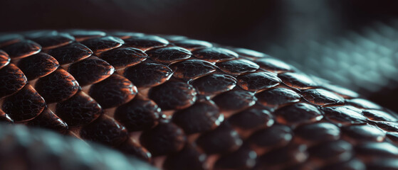 Poster - Exploring the intricate details of snake skin texture and its captivating smoothness