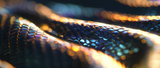Poster - Captivating details highlighting the smoothness and shine of snake skin texture