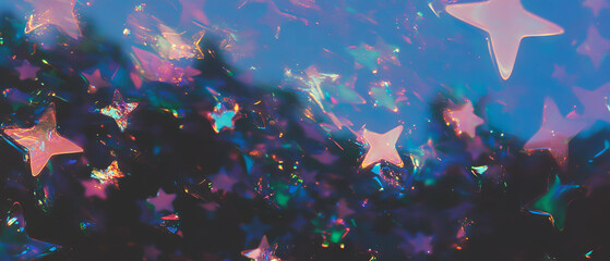 Poster - Sparkling stars and shimmering shapes create a magical nighttime atmosphere