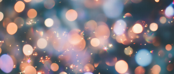 Poster - Colorful stars and twinkling lights create a magical atmosphere in the night sky