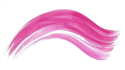 Poster - Abstract Pink Brush Stroke on White Background for Creative Design Projects