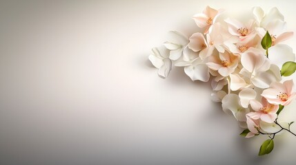 Poster - Delicate floral arrangement studio setting nature photography soft lighting close-up view abstract petal composition