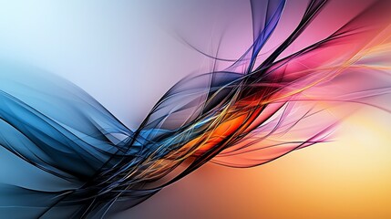 Aufkleber - Dynamic abstract composition of vibrant streaks digital artwork modern aesthetic colorful environment artistic viewpoint