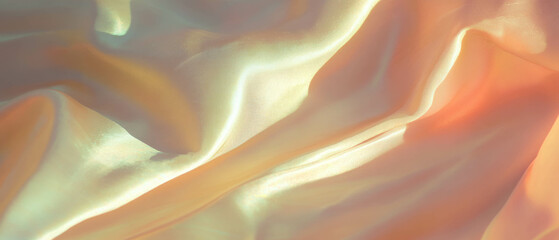 Fototapete - Soft washed silk fabric displaying a smooth, matte finish with gentle folds and textures