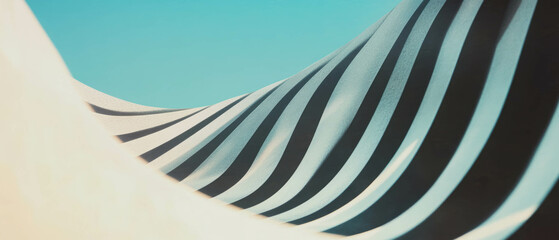 Poster - Exploration of wavy lines and geometric shapes in vibrant contrasting colors