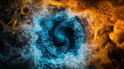 Poster - Ethereal pulsating patterns in blurry background digital art abstract environment vivid colors surreal concept