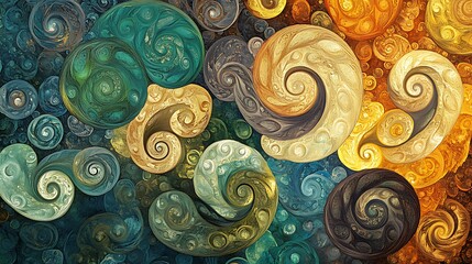 Wall Mural - a detailed and intricate fractal pattern in shade background