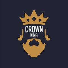 Poster - Font emblem with the inscription king. Modern graphic sign.