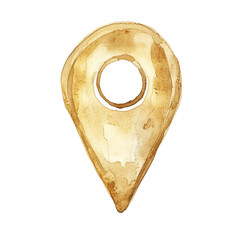 Poster - Watercolor Painting Of A Location Marker Icon