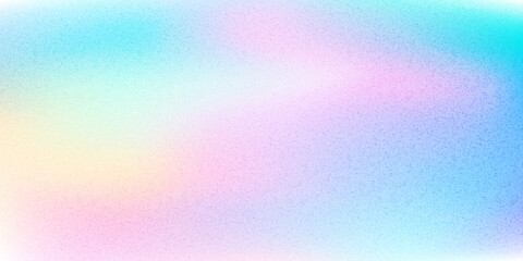 Aufkleber - Color gritty gradient noise vector background. Abstract grain pink, blue and white paint gradation texture with pastel watercolor wave. Iridescent color gradient noise backdrop with translucent effect