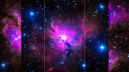 Wall Mural - Cosmic Nebula: A vibrant spectacle of stars, colors, and cosmic dust in the vast universe