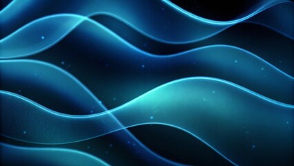 Leinwandbilder - Dark abstract curve and wavy background with gradient and color, glowing waves in a dark background, curvy wallpaper design, futuristic lines and neon light flow creating modern digital art