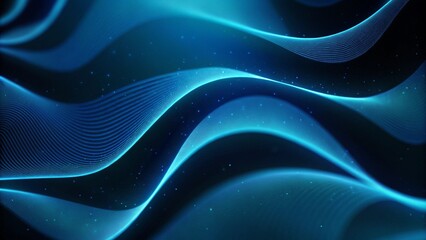 Poster - Dark abstract curve and wavy background with gradient and color, glowing waves in a dark background, curvy wallpaper design, futuristic lines and neon light flow creating modern digital art
