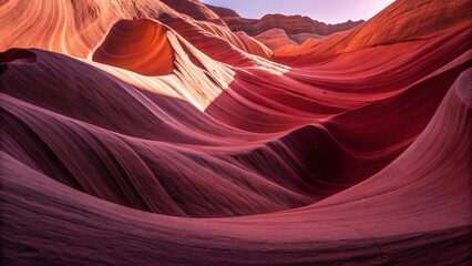 Aufkleber - Red wave background, abstract flow texture in crimson tone with dynamic curves and elegant motion ideal for digital art, presentations, web design, and modern graphic decoration