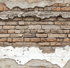 seamless of  Seamless old brick wall texture or background , isolated on white background,  , copy space, copy space for text,