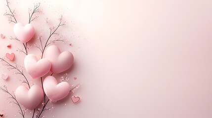 Aufkleber - Ethereal and romantic heart shaped tree with glowing leaves surrounded by soft light effects and set against a pastel gradient background