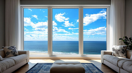 Sticker - Breathtaking Ocean View from Luxurious Apartment