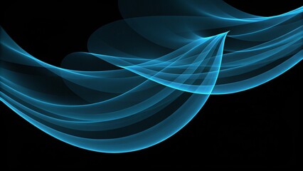 Poster - Abstract elegant wave panorama design with space for your text, modern background flowing lines smooth motion art stylish light curves creative swirl template futuristic dynamic banner