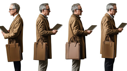 Poster - Middle Aged Architects Using Tablet for Design Purposes Generative AI