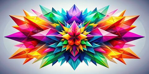 Wall Mural - Abstract Digital Art, Colorful, Dynamic Composition