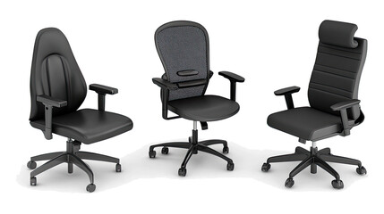 Poster - Office Business Chairs on Transparent Background Generative AI