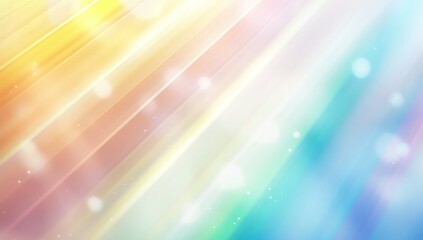 Wall Mural - white background with iridescent rainbow light rays and white reflections,