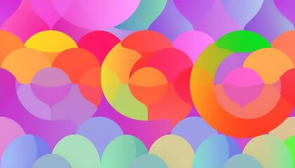 Poster - Abstract Colorful Overlapping Circles Design