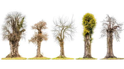 Poster - spooky dead trees on transparent background generative ai