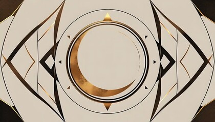 Poster - Abstract Gold and Black Geometric Design
